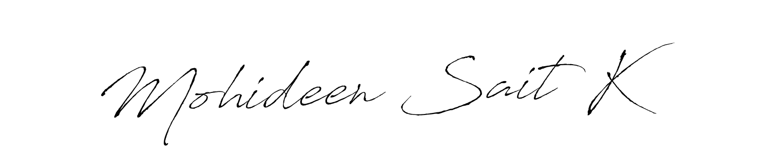 Mohideen Sait K stylish signature style. Best Handwritten Sign (Antro_Vectra) for my name. Handwritten Signature Collection Ideas for my name Mohideen Sait K. Mohideen Sait K signature style 6 images and pictures png