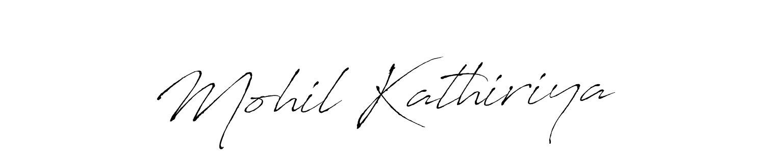 This is the best signature style for the Mohil Kathiriya name. Also you like these signature font (Antro_Vectra). Mix name signature. Mohil Kathiriya signature style 6 images and pictures png