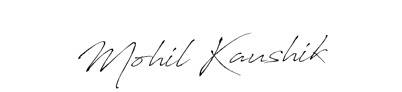 if you are searching for the best signature style for your name Mohil Kaushik. so please give up your signature search. here we have designed multiple signature styles  using Antro_Vectra. Mohil Kaushik signature style 6 images and pictures png