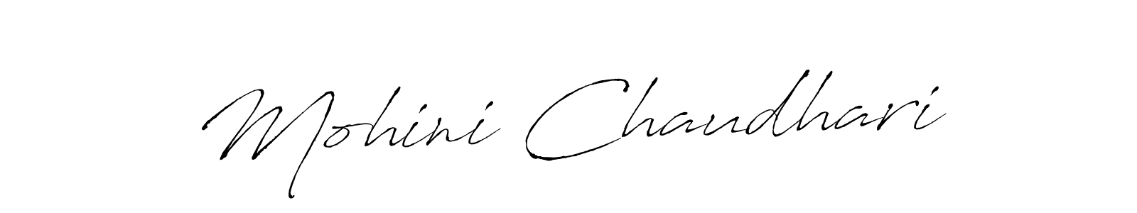 The best way (Antro_Vectra) to make a short signature is to pick only two or three words in your name. The name Mohini Chaudhari include a total of six letters. For converting this name. Mohini Chaudhari signature style 6 images and pictures png