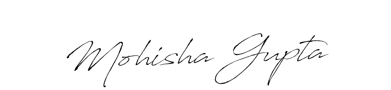 Antro_Vectra is a professional signature style that is perfect for those who want to add a touch of class to their signature. It is also a great choice for those who want to make their signature more unique. Get Mohisha Gupta name to fancy signature for free. Mohisha Gupta signature style 6 images and pictures png