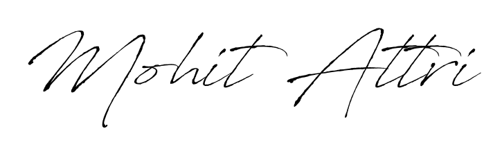 Quickly download Mohit Attri name signature in high-resolution PNG using Antro_Vectra style. Ready to insert into PDFs and online applications. Mohit Attri signature style 6 images and pictures png