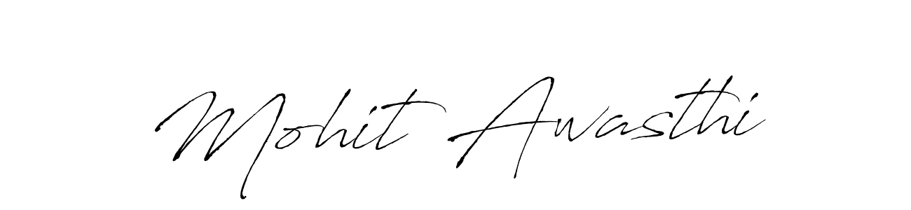 Create a beautiful signature design for name Mohit Awasthi. With this signature (Antro_Vectra) fonts, you can make a handwritten signature for free. Mohit Awasthi signature style 6 images and pictures png