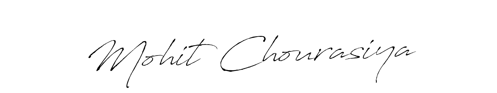 How to make Mohit Chourasiya name signature. Use Antro_Vectra style for creating short signs online. This is the latest handwritten sign. Mohit Chourasiya signature style 6 images and pictures png