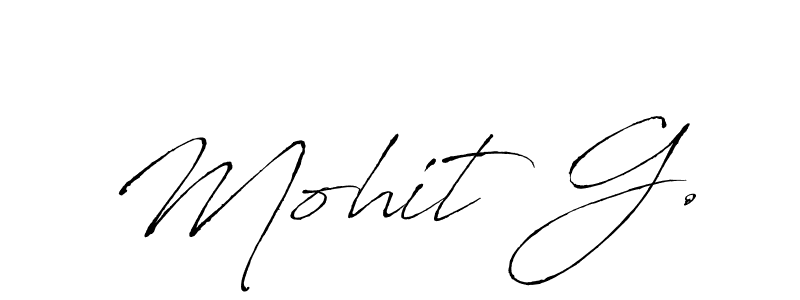 You should practise on your own different ways (Antro_Vectra) to write your name (Mohit G.) in signature. don't let someone else do it for you. Mohit G. signature style 6 images and pictures png