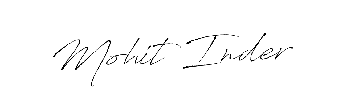 Create a beautiful signature design for name Mohit Inder. With this signature (Antro_Vectra) fonts, you can make a handwritten signature for free. Mohit Inder signature style 6 images and pictures png