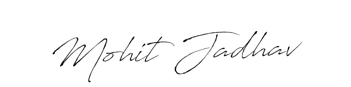 How to make Mohit Jadhav name signature. Use Antro_Vectra style for creating short signs online. This is the latest handwritten sign. Mohit Jadhav signature style 6 images and pictures png