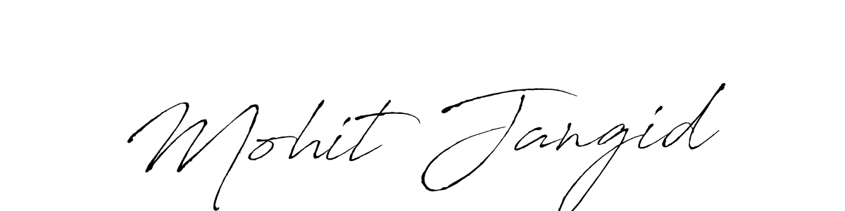 Make a beautiful signature design for name Mohit Jangid. With this signature (Antro_Vectra) style, you can create a handwritten signature for free. Mohit Jangid signature style 6 images and pictures png