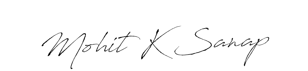 Also You can easily find your signature by using the search form. We will create Mohit K Sanap name handwritten signature images for you free of cost using Antro_Vectra sign style. Mohit K Sanap signature style 6 images and pictures png