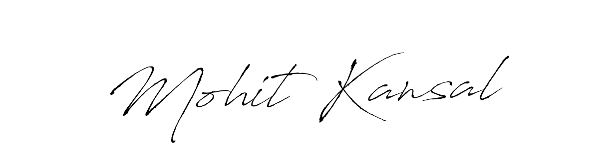 Antro_Vectra is a professional signature style that is perfect for those who want to add a touch of class to their signature. It is also a great choice for those who want to make their signature more unique. Get Mohit Kansal name to fancy signature for free. Mohit Kansal signature style 6 images and pictures png