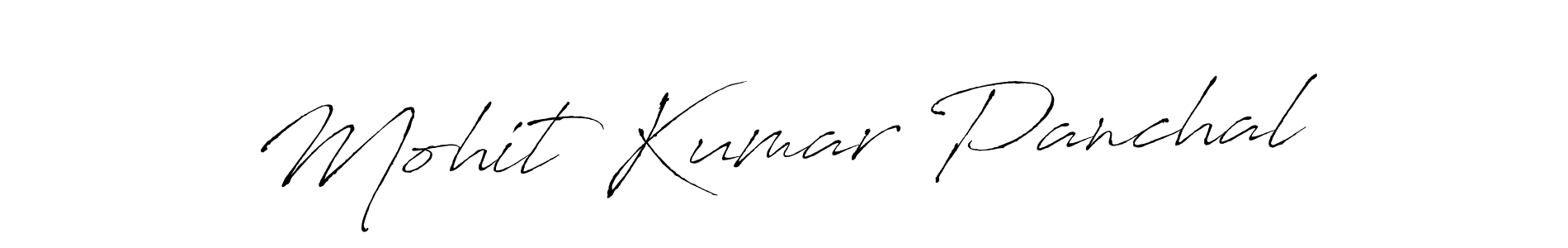 How to make Mohit Kumar Panchal name signature. Use Antro_Vectra style for creating short signs online. This is the latest handwritten sign. Mohit Kumar Panchal signature style 6 images and pictures png