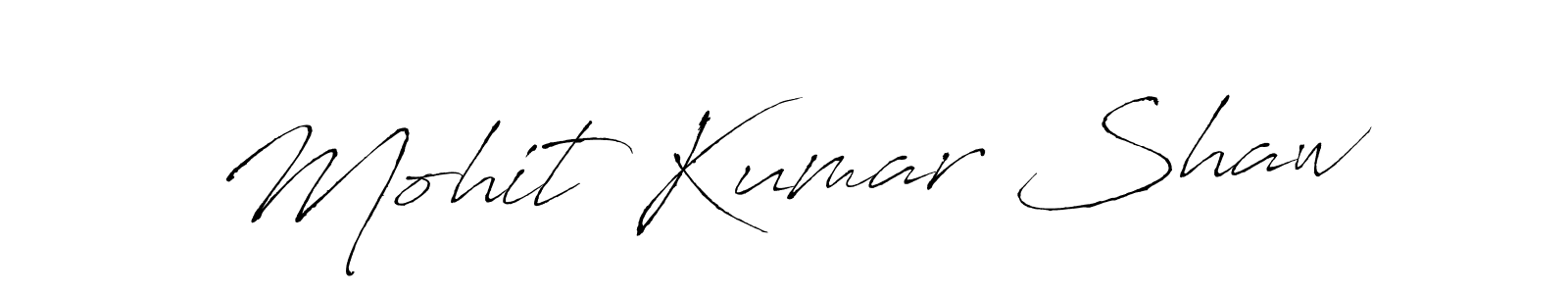 Create a beautiful signature design for name Mohit Kumar Shaw. With this signature (Antro_Vectra) fonts, you can make a handwritten signature for free. Mohit Kumar Shaw signature style 6 images and pictures png