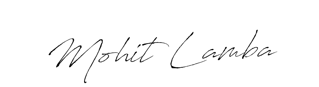 Create a beautiful signature design for name Mohit Lamba. With this signature (Antro_Vectra) fonts, you can make a handwritten signature for free. Mohit Lamba signature style 6 images and pictures png