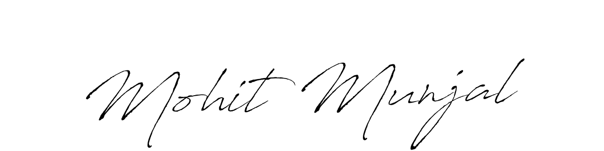 Create a beautiful signature design for name Mohit Munjal. With this signature (Antro_Vectra) fonts, you can make a handwritten signature for free. Mohit Munjal signature style 6 images and pictures png