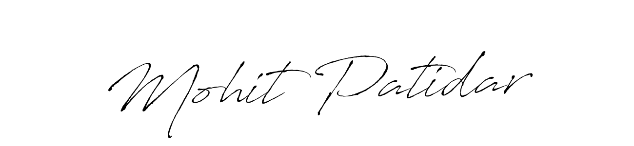 The best way (Antro_Vectra) to make a short signature is to pick only two or three words in your name. The name Mohit Patidar include a total of six letters. For converting this name. Mohit Patidar signature style 6 images and pictures png