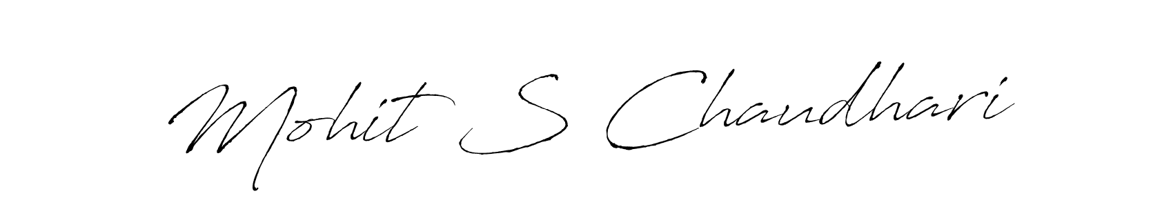 Create a beautiful signature design for name Mohit S Chaudhari. With this signature (Antro_Vectra) fonts, you can make a handwritten signature for free. Mohit S Chaudhari signature style 6 images and pictures png