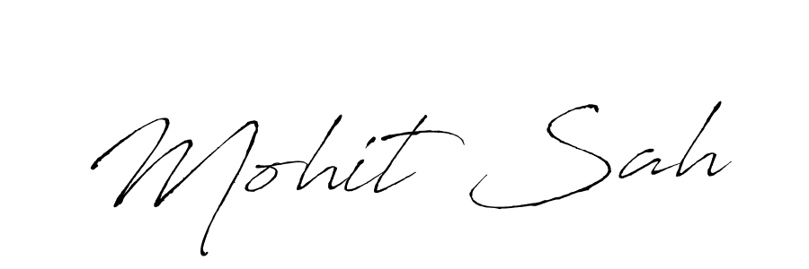 How to make Mohit Sah name signature. Use Antro_Vectra style for creating short signs online. This is the latest handwritten sign. Mohit Sah signature style 6 images and pictures png