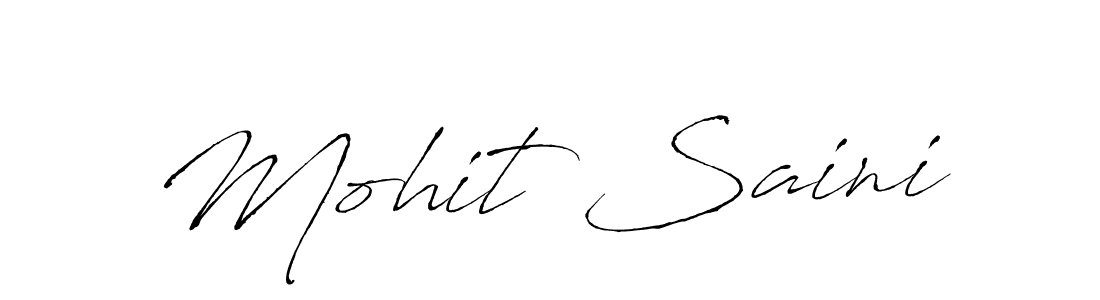 Mohit Saini stylish signature style. Best Handwritten Sign (Antro_Vectra) for my name. Handwritten Signature Collection Ideas for my name Mohit Saini. Mohit Saini signature style 6 images and pictures png