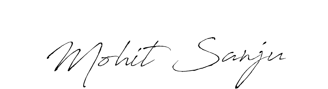 How to make Mohit Sanju name signature. Use Antro_Vectra style for creating short signs online. This is the latest handwritten sign. Mohit Sanju signature style 6 images and pictures png