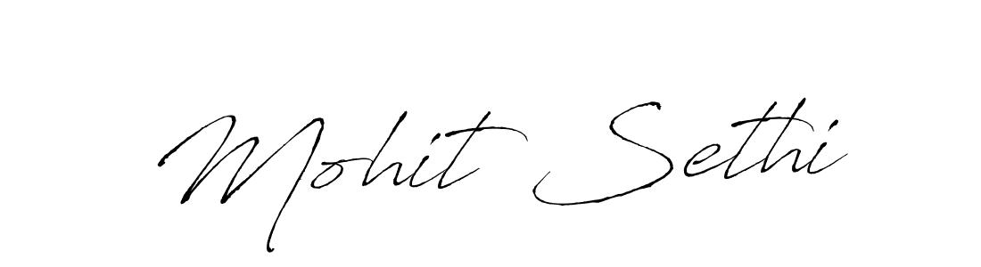 Create a beautiful signature design for name Mohit Sethi. With this signature (Antro_Vectra) fonts, you can make a handwritten signature for free. Mohit Sethi signature style 6 images and pictures png