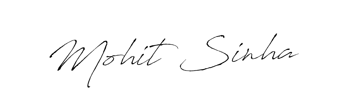 How to make Mohit Sinha name signature. Use Antro_Vectra style for creating short signs online. This is the latest handwritten sign. Mohit Sinha signature style 6 images and pictures png