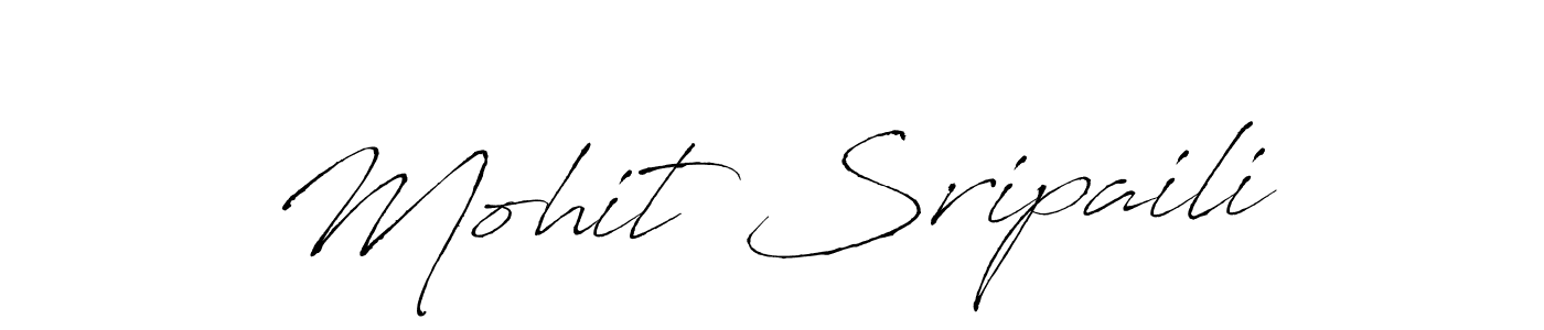 Create a beautiful signature design for name Mohit Sripaili. With this signature (Antro_Vectra) fonts, you can make a handwritten signature for free. Mohit Sripaili signature style 6 images and pictures png