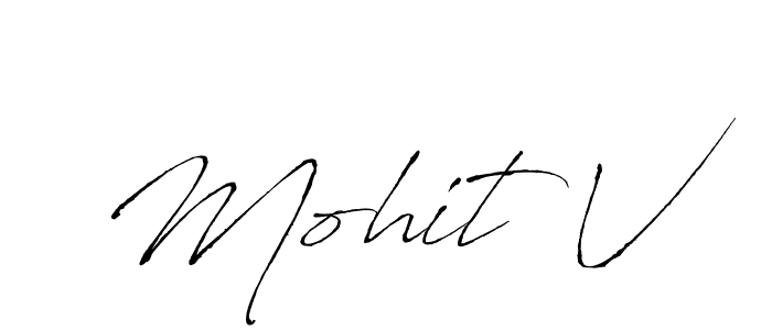 How to Draw Mohit V signature style? Antro_Vectra is a latest design signature styles for name Mohit V. Mohit V signature style 6 images and pictures png