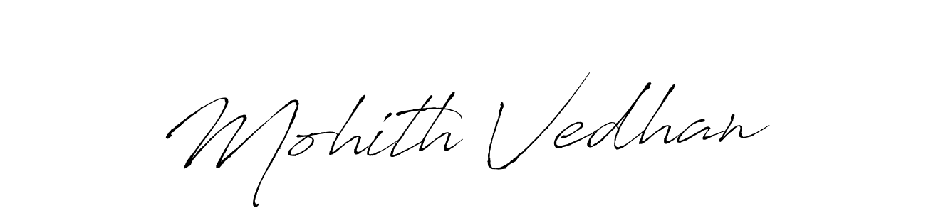 Design your own signature with our free online signature maker. With this signature software, you can create a handwritten (Antro_Vectra) signature for name Mohith Vedhan. Mohith Vedhan signature style 6 images and pictures png