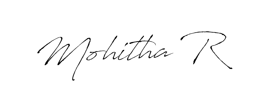 Mohitha R stylish signature style. Best Handwritten Sign (Antro_Vectra) for my name. Handwritten Signature Collection Ideas for my name Mohitha R. Mohitha R signature style 6 images and pictures png