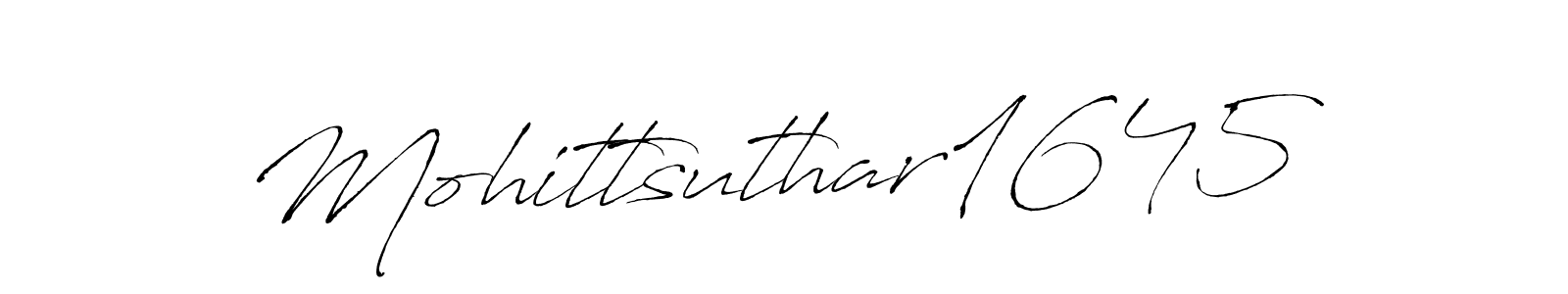 It looks lik you need a new signature style for name Mohittsuthar1645. Design unique handwritten (Antro_Vectra) signature with our free signature maker in just a few clicks. Mohittsuthar1645 signature style 6 images and pictures png