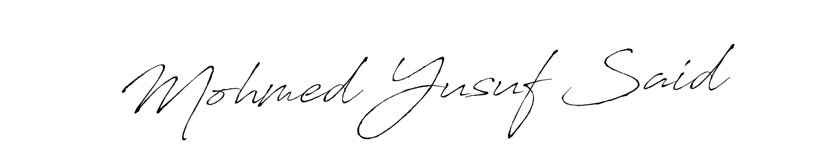 How to make Mohmed Yusuf Said name signature. Use Antro_Vectra style for creating short signs online. This is the latest handwritten sign. Mohmed Yusuf Said signature style 6 images and pictures png