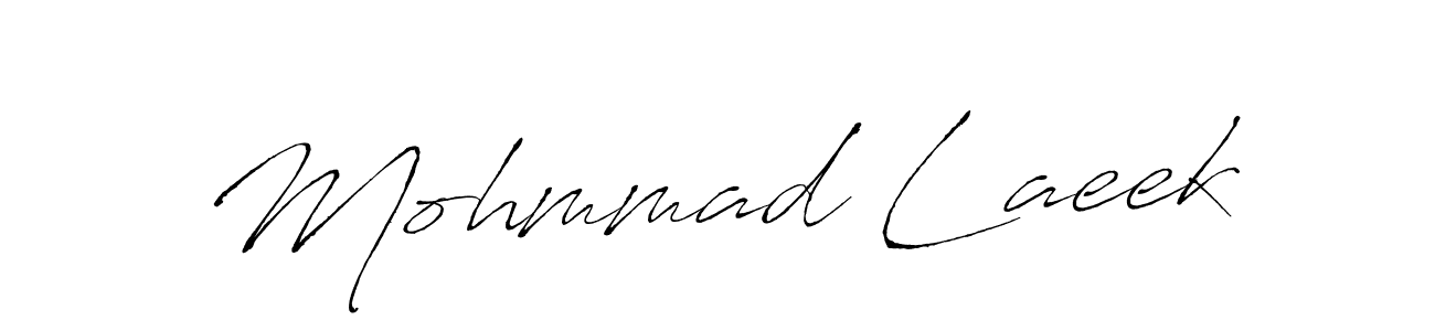 How to make Mohmmad Laeek name signature. Use Antro_Vectra style for creating short signs online. This is the latest handwritten sign. Mohmmad Laeek signature style 6 images and pictures png