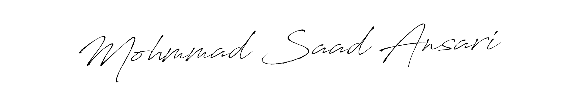 How to make Mohmmad Saad Ansari name signature. Use Antro_Vectra style for creating short signs online. This is the latest handwritten sign. Mohmmad Saad Ansari signature style 6 images and pictures png