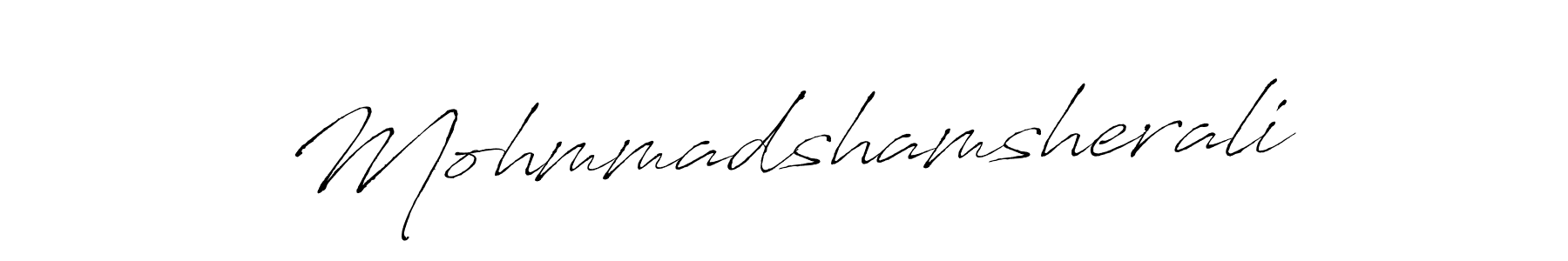 Use a signature maker to create a handwritten signature online. With this signature software, you can design (Antro_Vectra) your own signature for name Mohmmadshamsherali. Mohmmadshamsherali signature style 6 images and pictures png