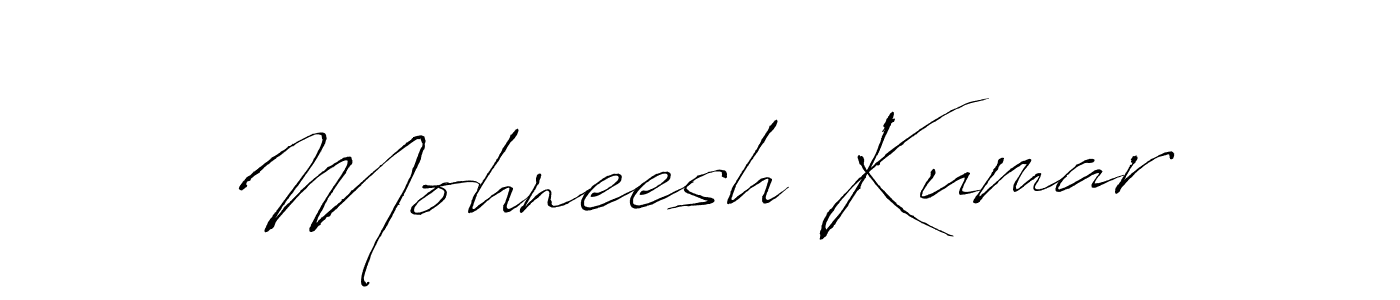 How to make Mohneesh Kumar name signature. Use Antro_Vectra style for creating short signs online. This is the latest handwritten sign. Mohneesh Kumar signature style 6 images and pictures png