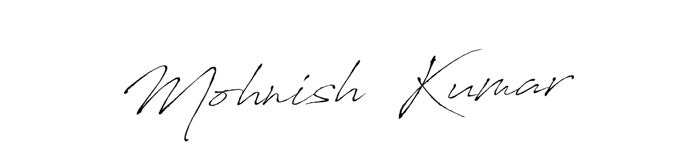 How to make Mohnish  Kumar name signature. Use Antro_Vectra style for creating short signs online. This is the latest handwritten sign. Mohnish  Kumar signature style 6 images and pictures png