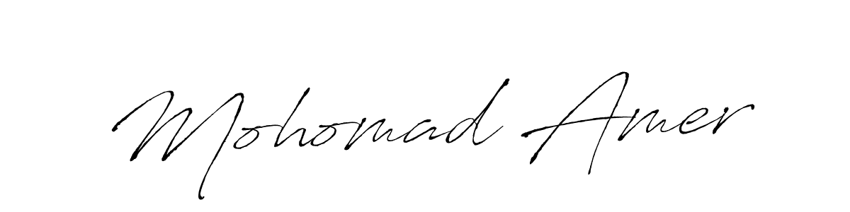 Create a beautiful signature design for name Mohomad Amer. With this signature (Antro_Vectra) fonts, you can make a handwritten signature for free. Mohomad Amer signature style 6 images and pictures png
