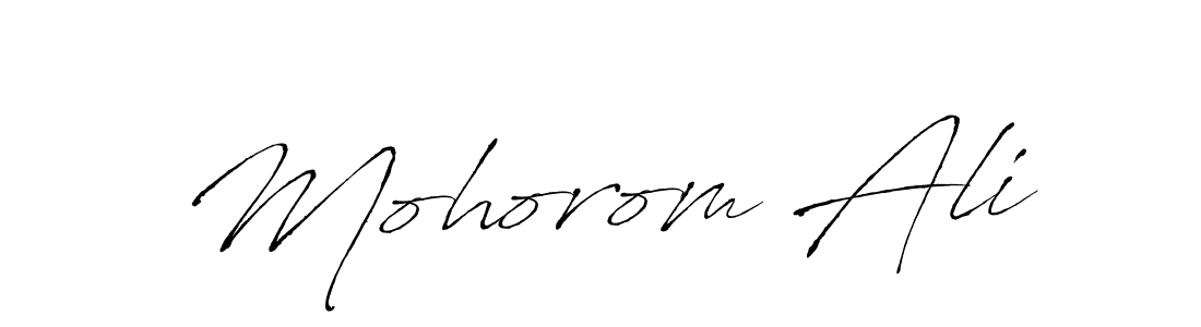Also we have Mohorom Ali name is the best signature style. Create professional handwritten signature collection using Antro_Vectra autograph style. Mohorom Ali signature style 6 images and pictures png