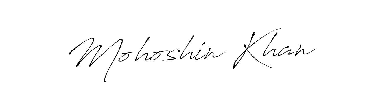 Design your own signature with our free online signature maker. With this signature software, you can create a handwritten (Antro_Vectra) signature for name Mohoshin Khan. Mohoshin Khan signature style 6 images and pictures png