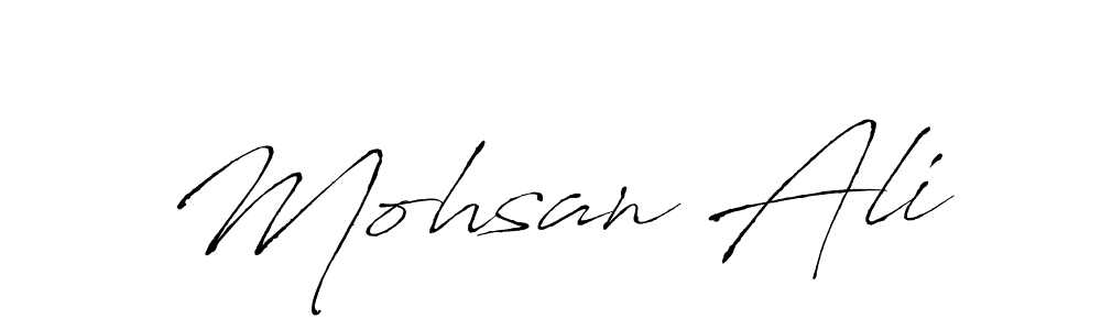 How to make Mohsan Ali signature? Antro_Vectra is a professional autograph style. Create handwritten signature for Mohsan Ali name. Mohsan Ali signature style 6 images and pictures png