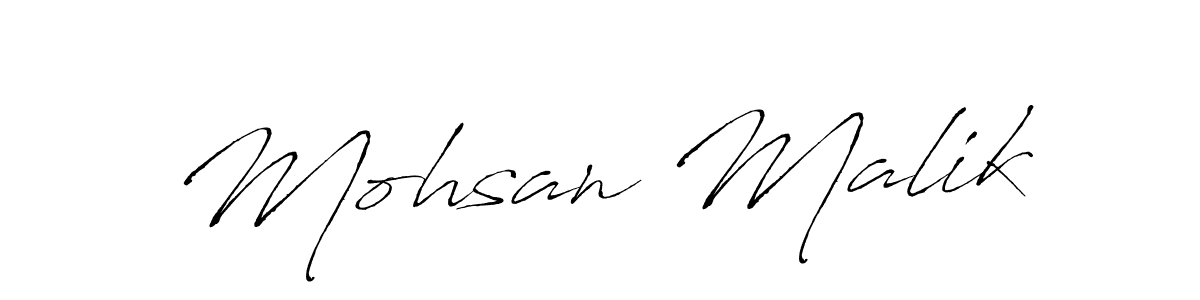 Antro_Vectra is a professional signature style that is perfect for those who want to add a touch of class to their signature. It is also a great choice for those who want to make their signature more unique. Get Mohsan Malik name to fancy signature for free. Mohsan Malik signature style 6 images and pictures png