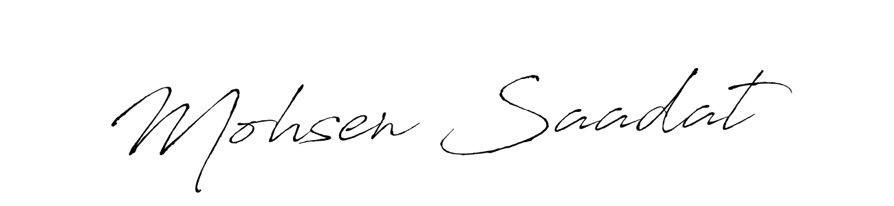 Mohsen Saadat stylish signature style. Best Handwritten Sign (Antro_Vectra) for my name. Handwritten Signature Collection Ideas for my name Mohsen Saadat. Mohsen Saadat signature style 6 images and pictures png