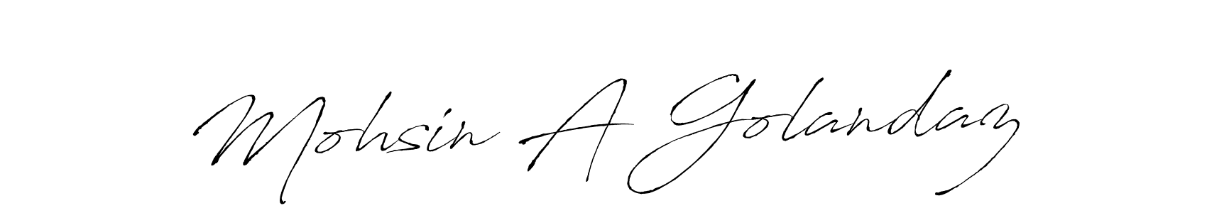 Antro_Vectra is a professional signature style that is perfect for those who want to add a touch of class to their signature. It is also a great choice for those who want to make their signature more unique. Get Mohsin A Golandaz name to fancy signature for free. Mohsin A Golandaz signature style 6 images and pictures png
