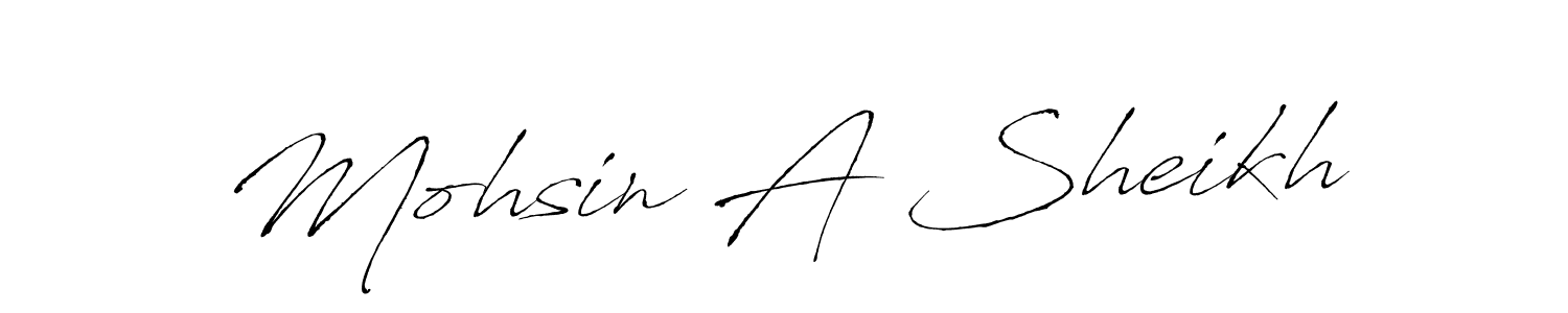 Antro_Vectra is a professional signature style that is perfect for those who want to add a touch of class to their signature. It is also a great choice for those who want to make their signature more unique. Get Mohsin A Sheikh name to fancy signature for free. Mohsin A Sheikh signature style 6 images and pictures png