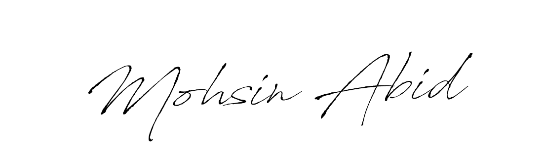 How to make Mohsin Abid name signature. Use Antro_Vectra style for creating short signs online. This is the latest handwritten sign. Mohsin Abid signature style 6 images and pictures png