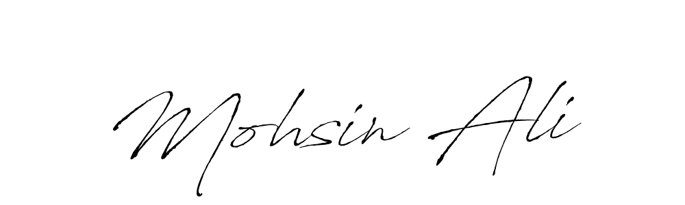 Create a beautiful signature design for name Mohsin Ali. With this signature (Antro_Vectra) fonts, you can make a handwritten signature for free. Mohsin Ali signature style 6 images and pictures png