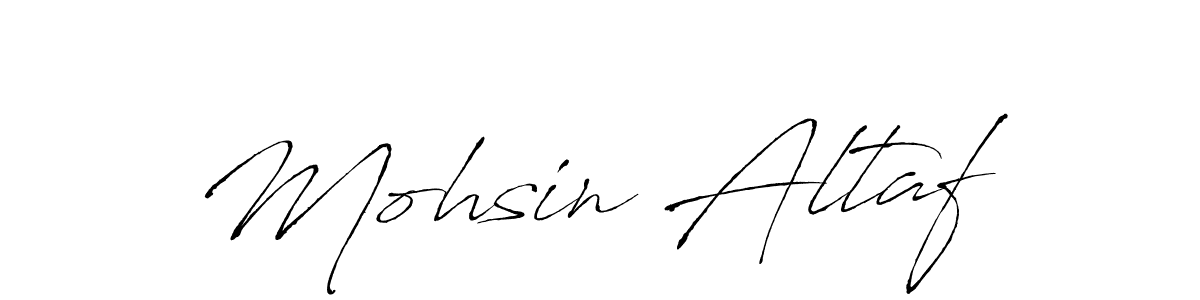 Make a beautiful signature design for name Mohsin Altaf. With this signature (Antro_Vectra) style, you can create a handwritten signature for free. Mohsin Altaf signature style 6 images and pictures png