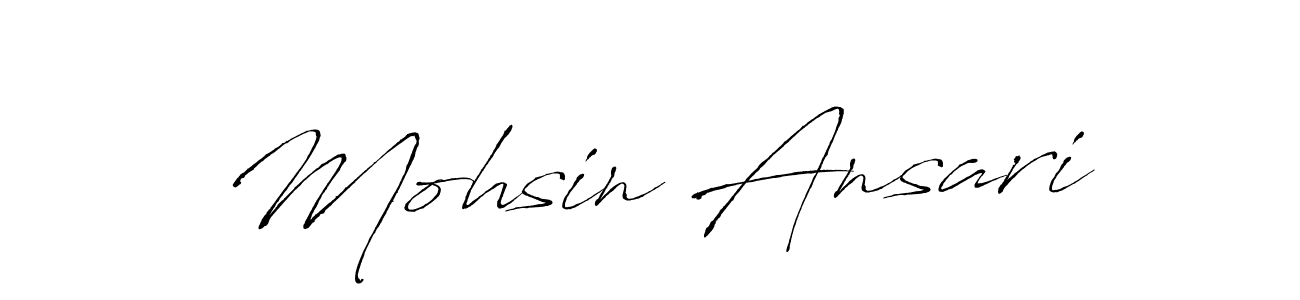 Also we have Mohsin Ansari name is the best signature style. Create professional handwritten signature collection using Antro_Vectra autograph style. Mohsin Ansari signature style 6 images and pictures png