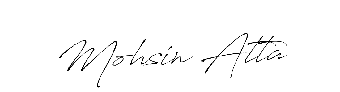 Use a signature maker to create a handwritten signature online. With this signature software, you can design (Antro_Vectra) your own signature for name Mohsin Atta. Mohsin Atta signature style 6 images and pictures png