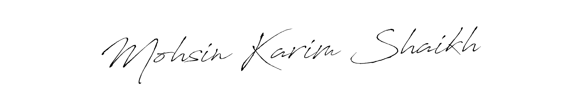 Make a short Mohsin Karim Shaikh signature style. Manage your documents anywhere anytime using Antro_Vectra. Create and add eSignatures, submit forms, share and send files easily. Mohsin Karim Shaikh signature style 6 images and pictures png